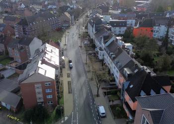 Ein Luftbild der Klever Ringstraße