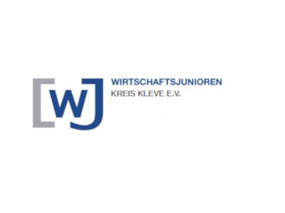 Logo blau grau Wirtschaftsjunioren Kreis Kleve