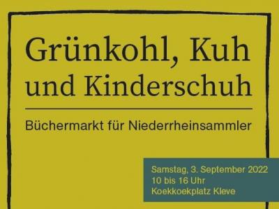 Plakat Niederrheinischer Büchermarkt am 03.09.22, 10-16 Uhr