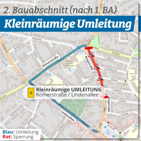 Kleinräumige Umleitung Ringstraße 2. Bauabschnitt