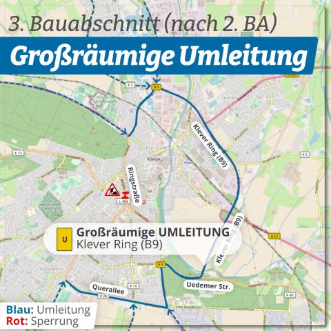 Großräumige Umleitung Ringstraße 3. Bauabschnitt