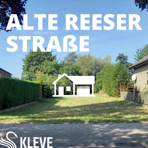 Ein Bild des Grundstücks an der Alten Reeser Straße mit dem Text "Alte Reeser Straße"