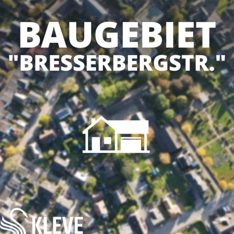 Ein Bild eines Wohngebietes, dazu der Text: "Baugebiet Bresserbergstr."
