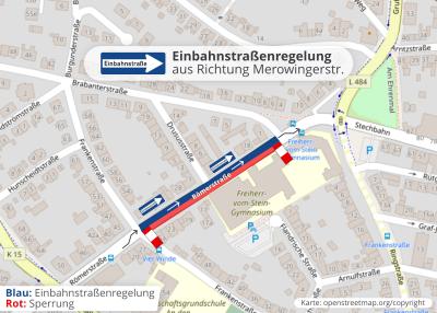 Karte Einbahnstraße