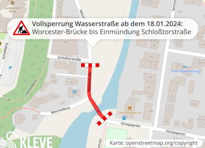Vollsperrung Wasserstraße ab 18. Januar 2024